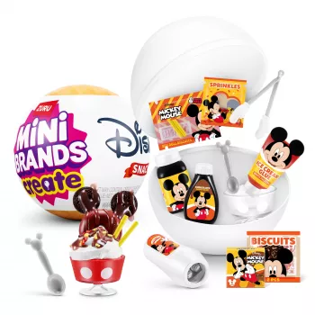 Mini Brands Create Disney Snacks Series 1 Capsule, Kuchnia, 8 lat, Baterie w zestawie, LR44, Wielokolorowy
