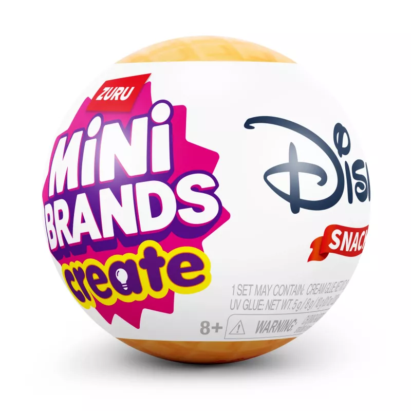 Mini Brands Create Disney Snacks Series 1 Capsule, Kuchnia, 8 lat, Baterie w zestawie, LR44, Wielokolorowy