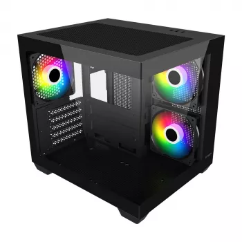 Fortron FSP Geh Mini S140 BA obudowa PC micro-ATX / M-ITX, ARGB, czarna