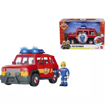 Pojazd-zabawka Simba-Dickie Fireman Sam Pojazd Pierwszego Reagowania – pojazd do zabawy w odgrywanie ról ratowniczych