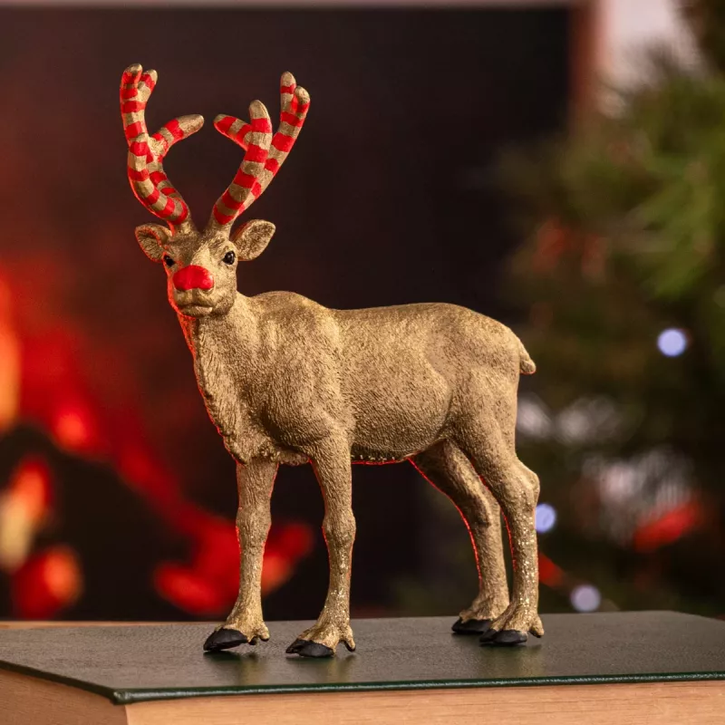 schleich WILD LIFE Złoty renifer jubileuszowy, 14 lat, Wielokolorowy, 1 szt.