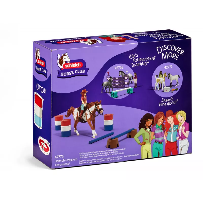 schleich HORSE CLUB Przygody Hanny na Dzikim Zachodzie, 5 lat, Konie, Wielokolorowy, Plastik