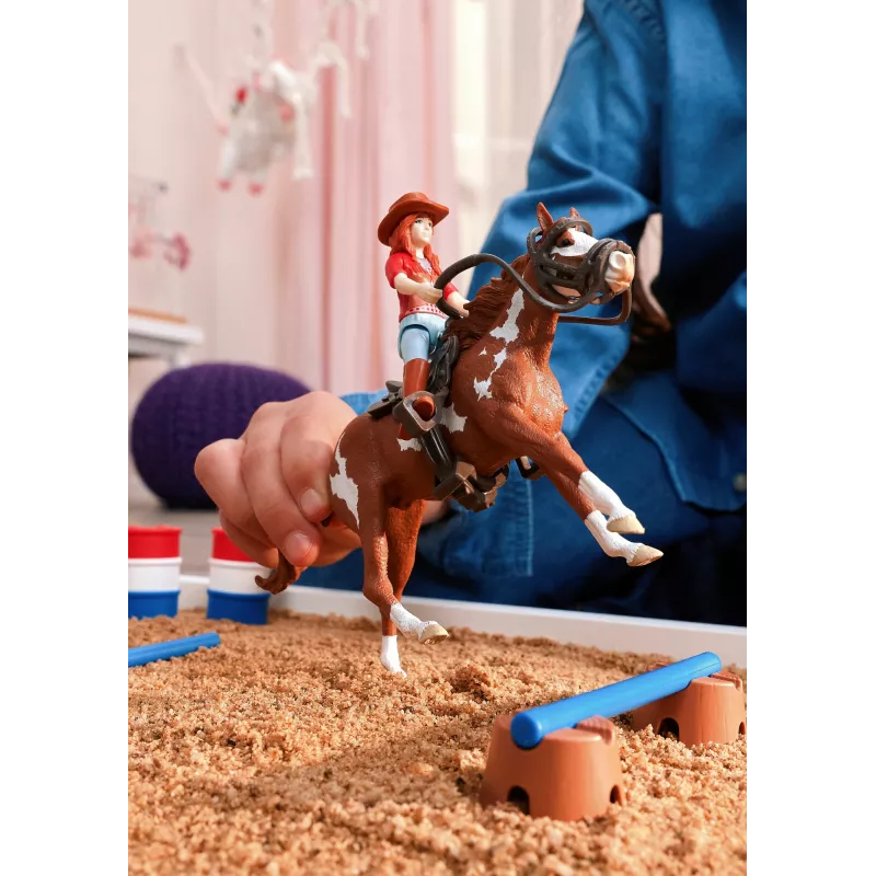 schleich HORSE CLUB Przygody Hanny na Dzikim Zachodzie, 5 lat, Konie, Wielokolorowy, Plastik