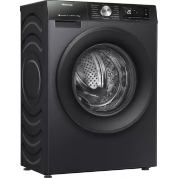 Hisense WD3S8043BB3 pralko-suszarka Wolnostojąca Ładowanie od przodu Czarny