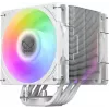 Chłodzenie CPU SCYTHE Mugen 6 Dual Fan biały ARGB Edition, dwa wentylatory 120 mm, białe wykończenie