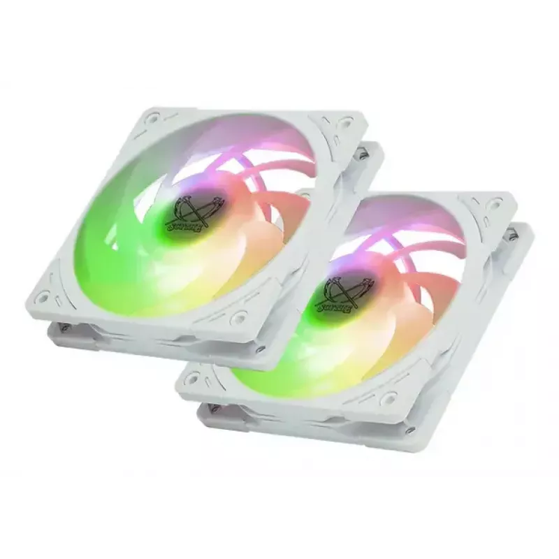Chłodzenie CPU SCYTHE Mugen 6 Dual Fan biały ARGB Edition, dwa wentylatory 120 mm, białe wykończenie