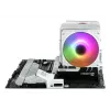 Chłodzenie CPU SCYTHE Mugen 6 Dual Fan biały ARGB Edition, dwa wentylatory 120 mm, białe wykończenie