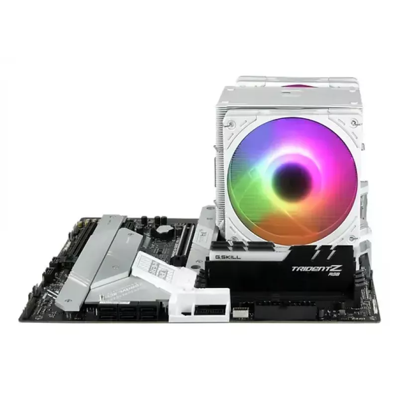 Chłodzenie CPU SCYTHE Mugen 6 Dual Fan biały ARGB Edition, dwa wentylatory 120 mm, białe wykończenie