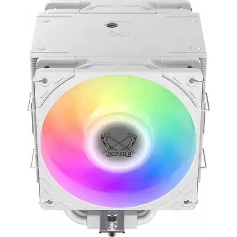 Chłodzenie CPU SCYTHE Mugen 6 Dual Fan biały ARGB Edition, dwa wentylatory 120 mm, białe wykończenie