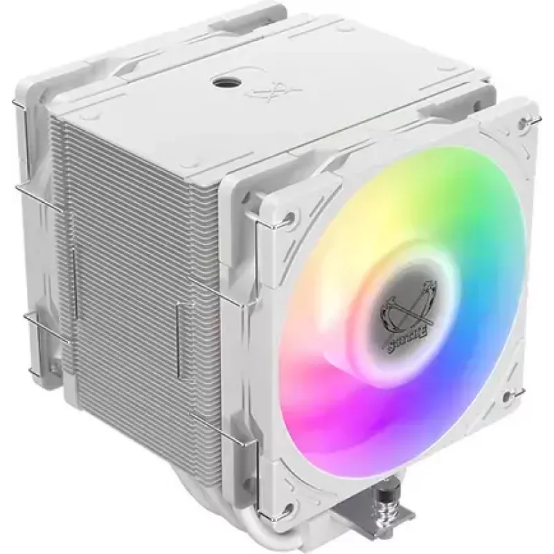 Chłodzenie CPU SCYTHE Mugen 6 Dual Fan biały ARGB Edition, dwa wentylatory 120 mm, białe wykończenie