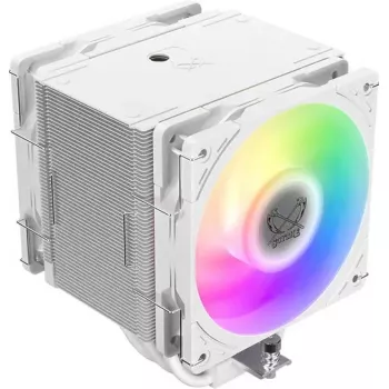Chłodzenie CPU SCYTHE Mugen 6 Dual Fan biały ARGB Edition, dwa wentylatory 120 mm, białe wykończenie