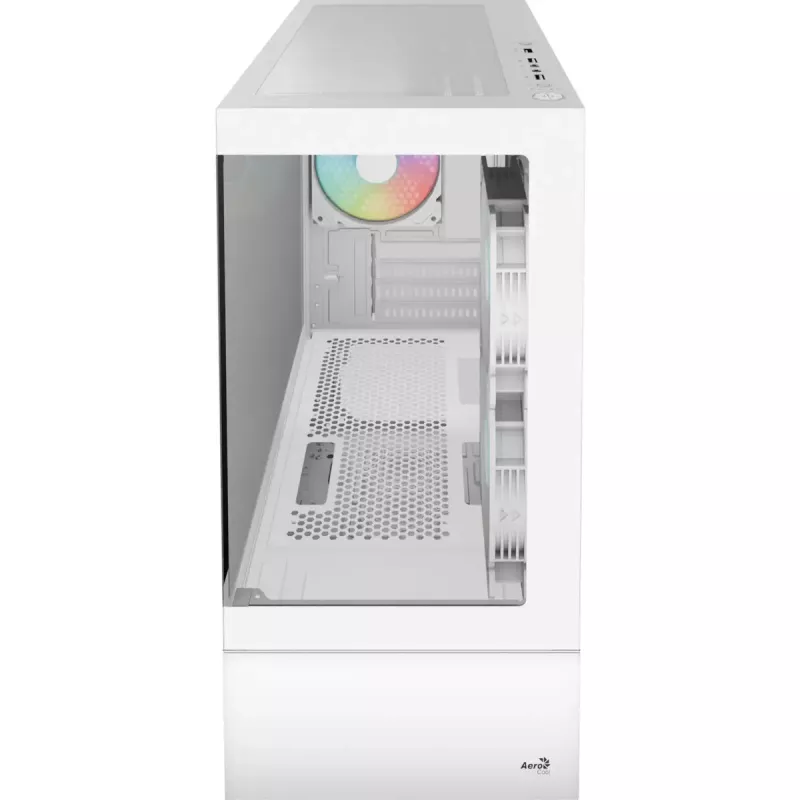 Obudowa wieżowa PC AEROCOOL Viewport Mini-G-WT-v4 ARGB z dwoma panelami ze szkła hartowanego, biała