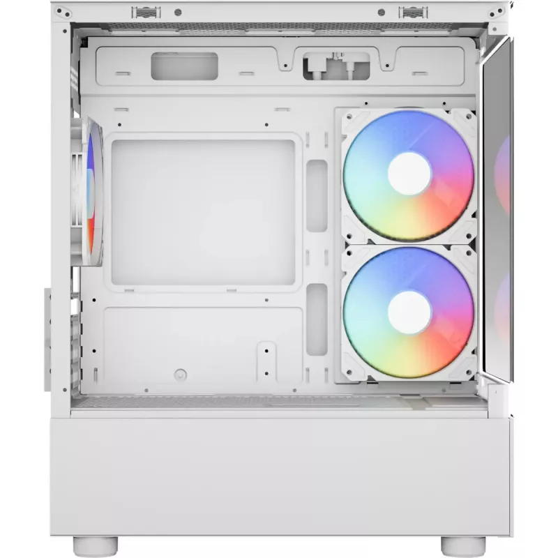 Obudowa wieżowa PC AEROCOOL Viewport Mini-G-WT-v4 ARGB z dwoma panelami ze szkła hartowanego, biała