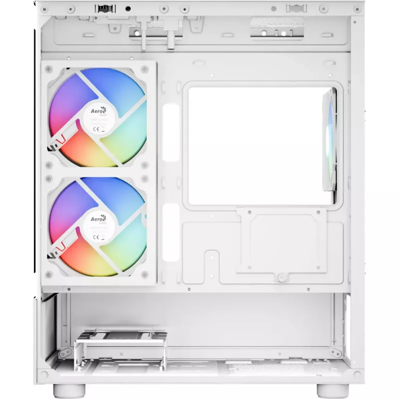 Obudowa wieżowa PC AEROCOOL Viewport Mini-G-WT-v4 ARGB z dwoma panelami ze szkła hartowanego, biała
