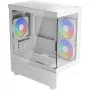 Obudowa wieżowa PC AEROCOOL Viewport Mini-G-WT-v4 ARGB z dwoma panelami ze szkła hartowanego, biała