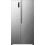 Lodówka Gorenje Side by side NRS917E41X SI, wolnostojąca, drzwi amerykańskie, szary, 2 drzwi, dotyk, LED