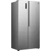 Lodówka Gorenje Side by side NRS917E41X SI, wolnostojąca, drzwi amerykańskie, szary, 2 drzwi, dotyk, LED
