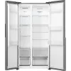 Lodówka Gorenje Side by side NRS917E41X SI, wolnostojąca, drzwi amerykańskie, szary, 2 drzwi, dotyk, LED