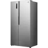 Lodówka Gorenje Side by side NRS917E41X SI, wolnostojąca, drzwi amerykańskie, szary, 2 drzwi, dotyk, LED