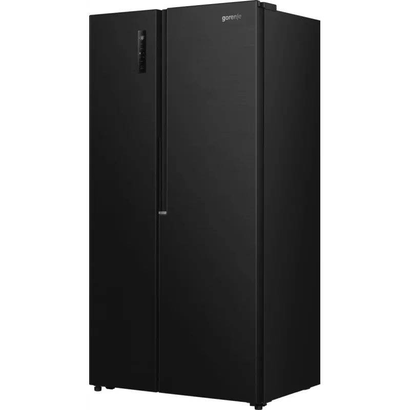 Gorenje HZF55082 NRS917E41BX G400, wolnostojąca, drzwi amerykańskie, czarna, 2 drzwi, dotykowy, LED