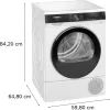 Siemens iQ500 WQ33G2D41 suszarka do ubrań Wolnostojąca Ładowanie od przodu 9 kg Biała