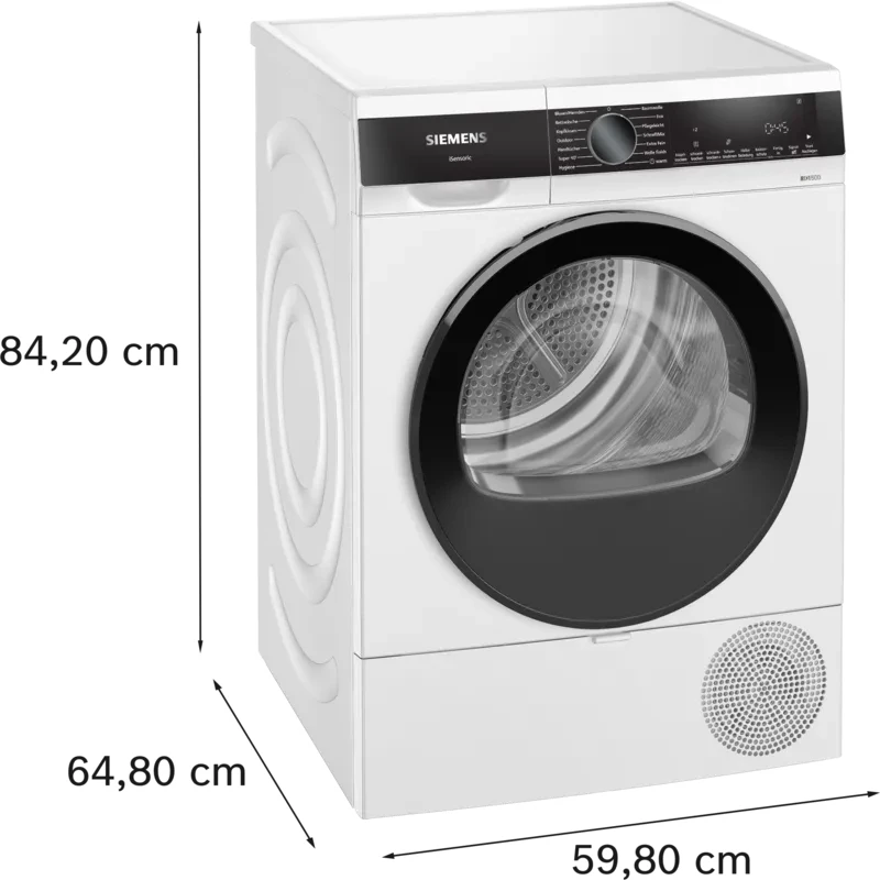 Siemens iQ500 WQ33G2D41 suszarka do ubrań Wolnostojąca Ładowanie od przodu 9 kg Biała