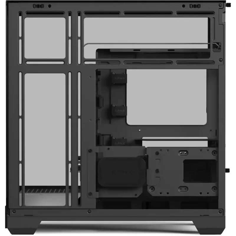 Obudowa tower APNX V2-F-BK-v1 z trzema panelami z hartowanego szkła, czarna