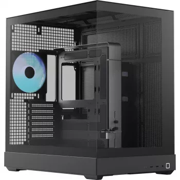 Obudowa tower APNX V2-F-BK-v1 z trzema panelami z hartowanego szkła, czarna