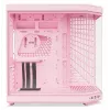 HYTE Y70 Milk Obudowa PC Midi Tower, Różowa — obsługa wentylatorów 120/140 mm, napędy 2,5 cala i 3,5 cala, zasilacz na dole, 320×470×470 mm