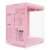HYTE Y70 Milk Obudowa PC Midi Tower, Różowa — obsługa wentylatorów 120/140 mm, napędy 2,5 cala i 3,5 cala, zasilacz na dole, 320×470×470 mm