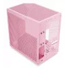 HYTE Y70 Milk Obudowa PC Midi Tower, Różowa — obsługa wentylatorów 120/140 mm, napędy 2,5 cala i 3,5 cala, zasilacz na dole, 320×470×470 mm