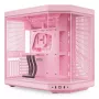 HYTE Y70 Milk Obudowa PC Midi Tower, Różowa — obsługa wentylatorów 120/140 mm, napędy 2,5 cala i 3,5 cala, zasilacz na dole, 320×470×470 mm