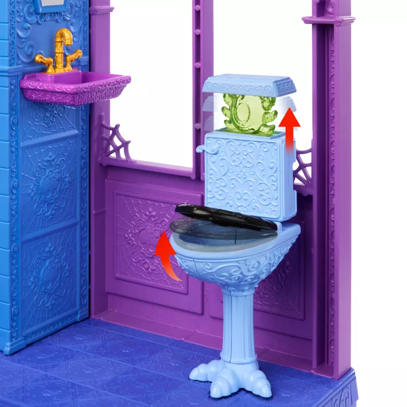 Monster High Boo-tique Hotel Domek dla lalek z upiornymi niespodziankami w każdym pokoju i ponad 13 akcesoriami