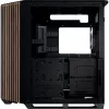 APNX Tower case V1-W-BK-v3 z dwoma panelami ze szkła hartowanego i okładziną drewnianą, czarny