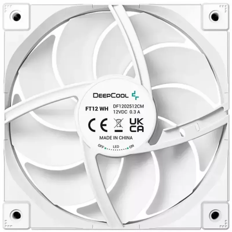 Wentylator obudowy DeepCool FT12 WH 120 x 120 x 25 mm, biały, 120 mm
