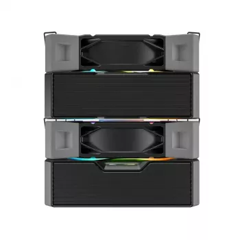 Chłodzenie procesora Montech NX600 ARGB, czarne, wentylator 120 mm, oświetlenie ARGB