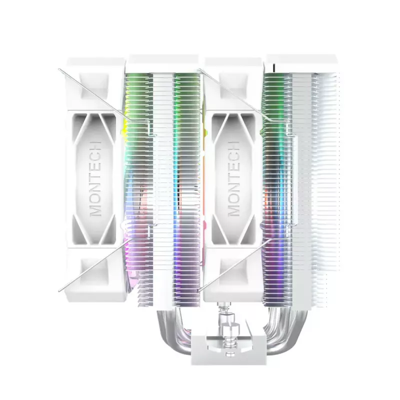 Chłodzenie powietrzne procesora Montech NX600 ARGB, wentylator 120 mm, biały, 800–2000 RPM, łożysko hydrodynamiczne, obsługuje AM4/AM5/LGA115x/1200/1700