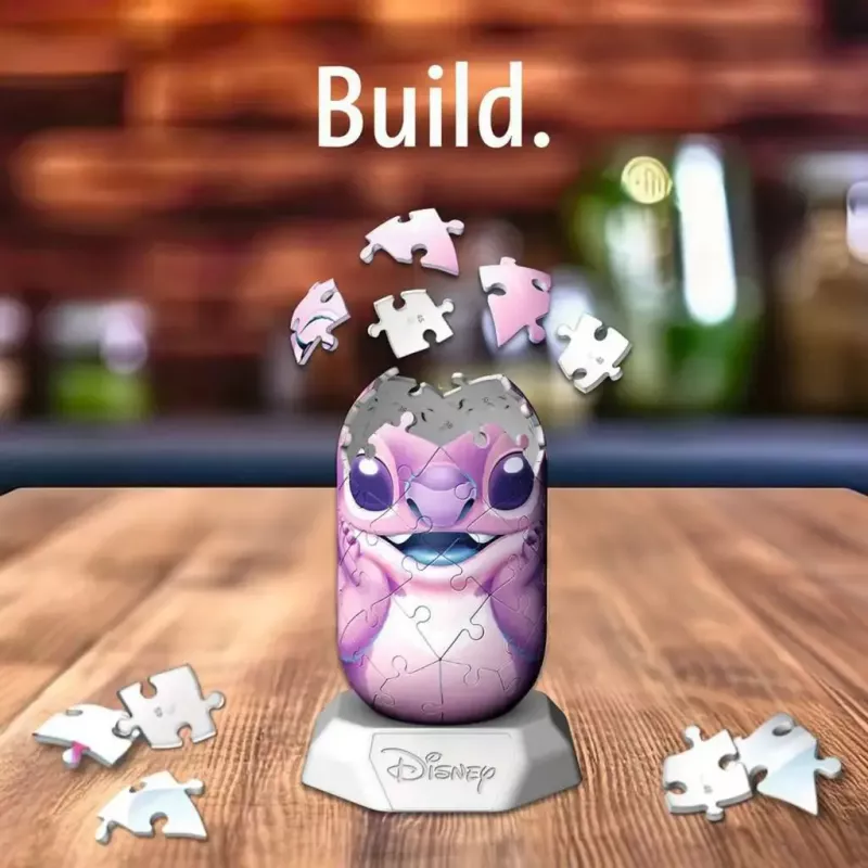 Puzzle 3D Ravensburger Disney Stitch - figurka Anioł, elementy z pianki łączone na zatrzask, model 12008045