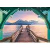 Puzzle Ravensburger Kładka nad jeziorem Annecy, Francja — 1000 szt., szerokość 700 mm