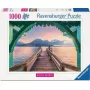 Puzzle Ravensburger Kładka nad jeziorem Annecy, Francja — 1000 szt., szerokość 700 mm