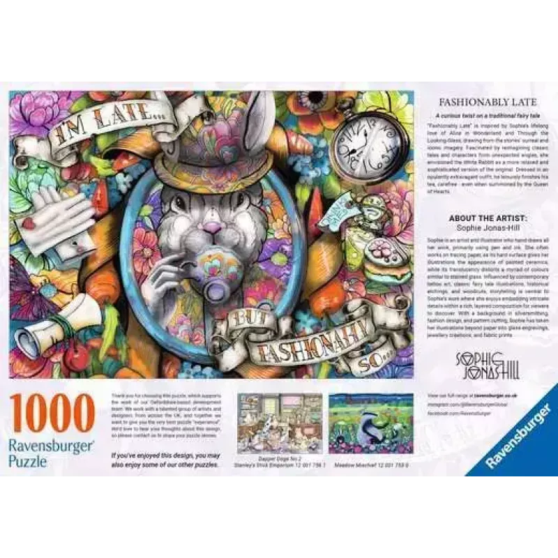 Puzzle Ravensburger Fashionably Late — 1000 elementów, Krajobraz, 700 × ? mm
