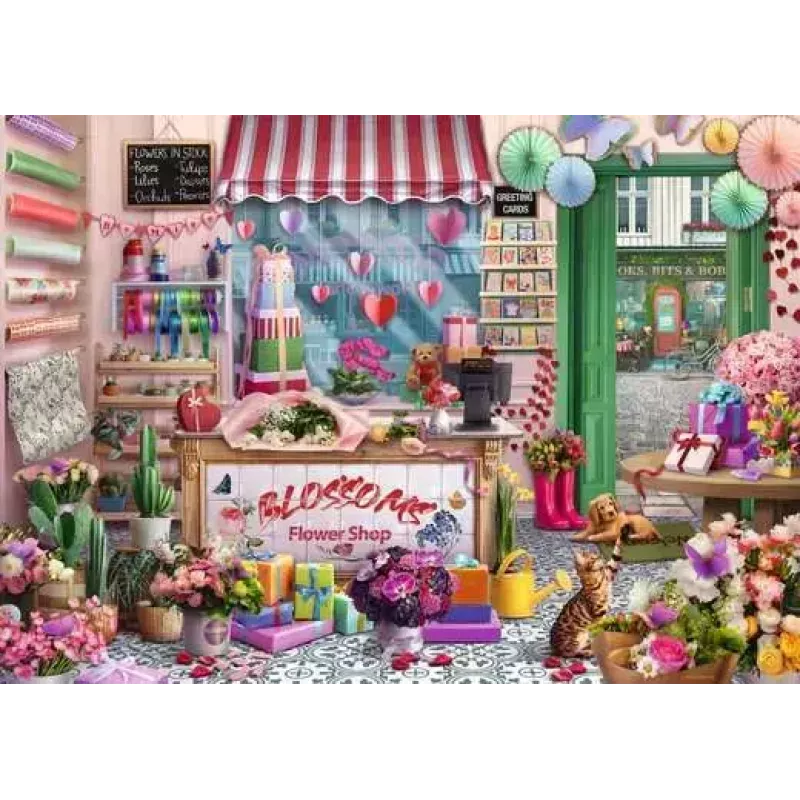 Puzzle Ravensburger Blossoms Flower Shop 1000 elementów, szerokość 700 mm