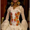 Barbie Signature Día De Muertos 2025 Lalka kolekcjonerska w kremowej sukni z falbanami
