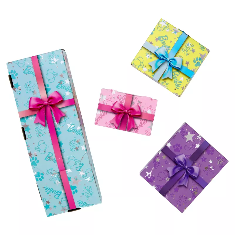 Barbie Party Unboxed Pet Birthday Series Lalka i akcesoria, zestaw Birthday Bows z 10 niespodziankami