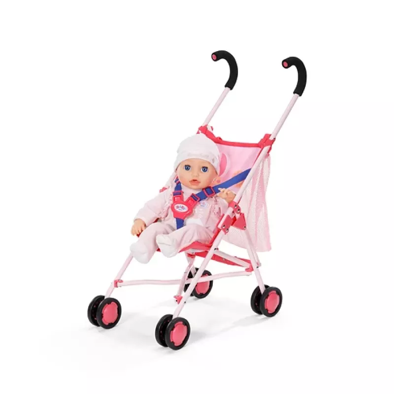 Różowy wózek dla lalek BABY born z torbą