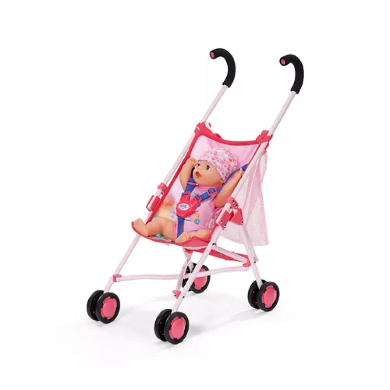 Różowy wózek dla lalek BABY born z torbą