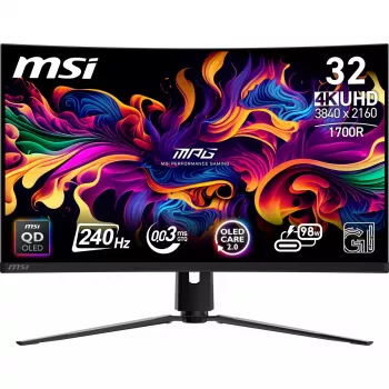 MSI MPG 321CURXDE QD-OLED monitor komputerowy 80 cm (31,5 cala) 3840 x 2160 pikseli 4K Ultra HD Czarny