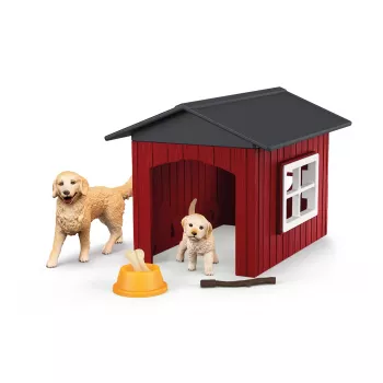 Animal Schleich FARM WORLD Buda dla psa z Golden Retrieverem