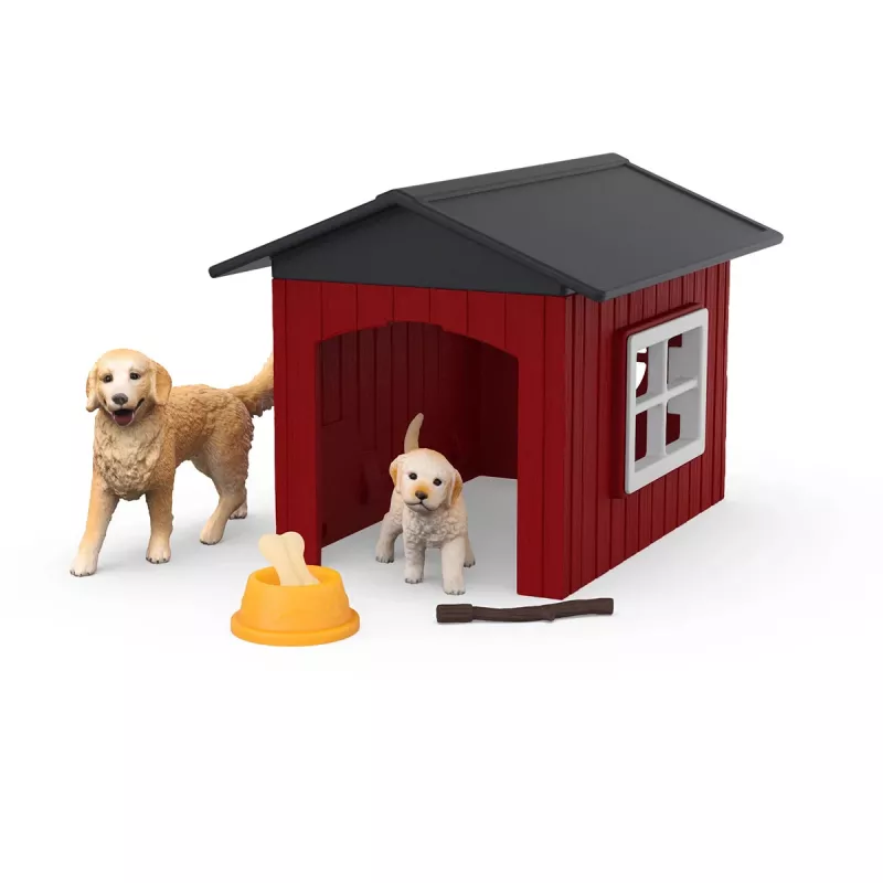 Animal Schleich FARM WORLD Buda dla psa z Golden Retrieverem