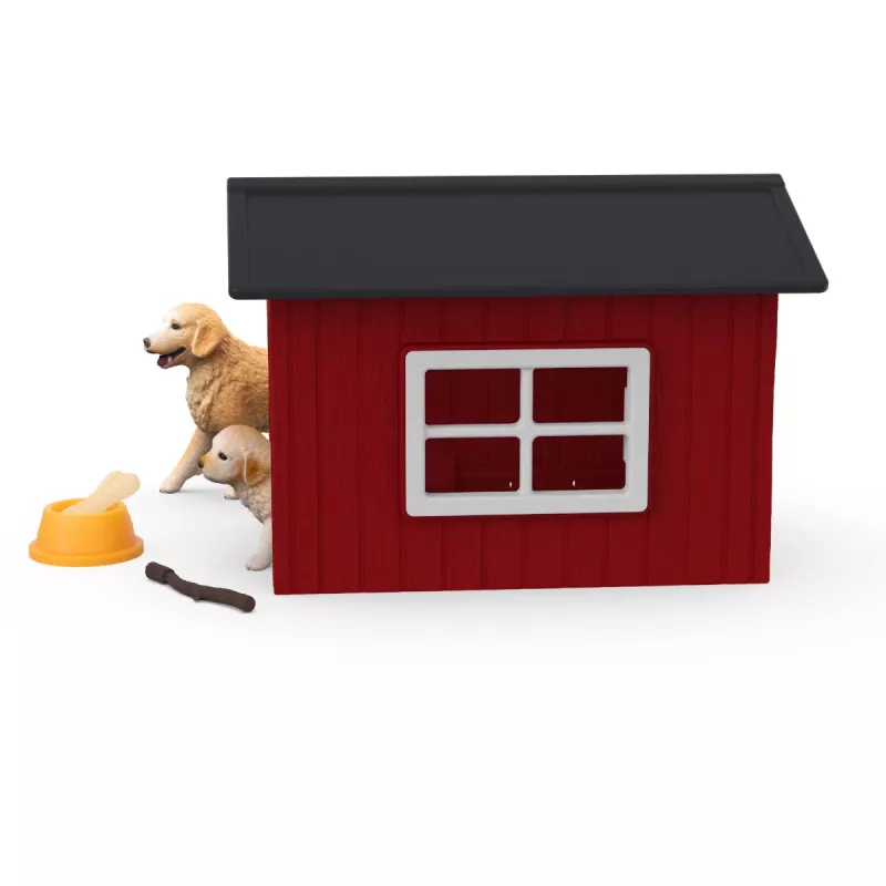 Animal Schleich FARM WORLD Buda dla psa z Golden Retrieverem